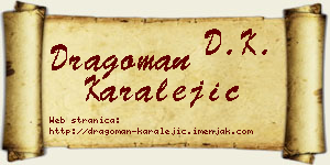 Dragoman Karalejić vizit kartica